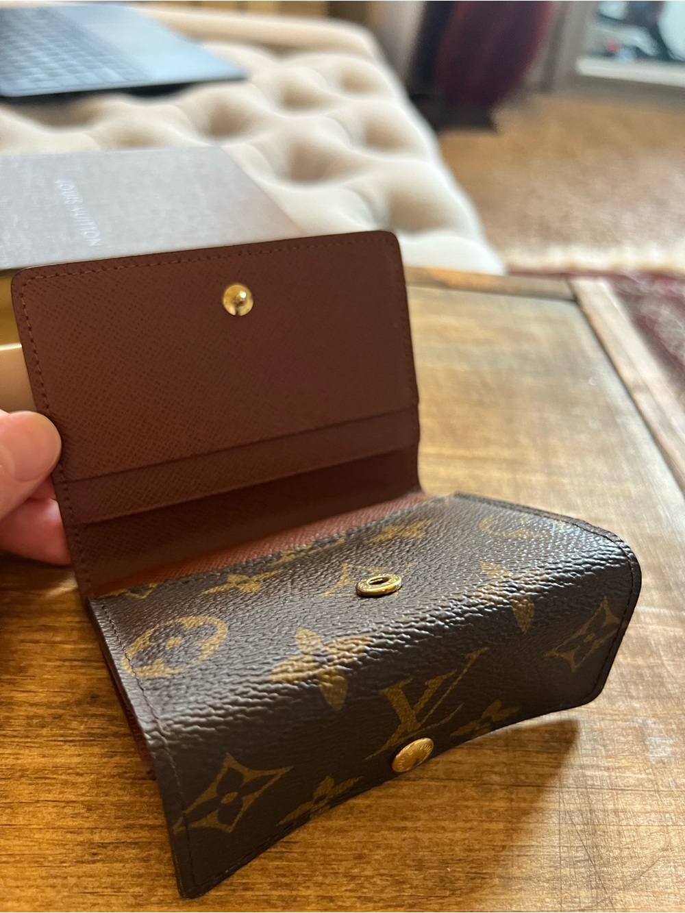 Louis Vuitton Monogram compact snap wallet, made in France. With the box - Picture 9 of 16